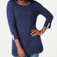 Karen Scott Women's Cotton Sweater Navy Size X-Large