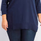 Karen Scott Women's Cotton Roll Neck Sweater Blue Size 1X