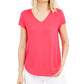 Alfani Women's V-Neck Knit Top Dark Pink Size Small