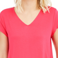 Alfani Women's V-Neck Knit Top Dark Pink Size Small