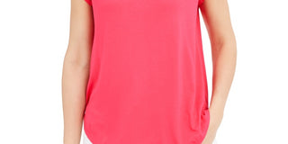 Alfani Women's V-Neck Knit Top Dark Pink Size Small