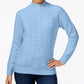Karen Scott Women's Petite Cable-Knit Sweater  Blue Size Medium