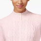 Karen Scott Women's Cable-Knit Sweater Dark Pink Size Petite Small