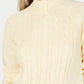 Karen Scott Women's Petite Cable-Knit Sweater  Yellow Size Petite