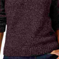 Karen Scott Women's Textured Heather Long Sleeve Collared Sweater Black Large