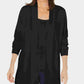 Karen Scott Women's Open-Front Cardigan Black Size Petite Small