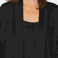 Karen Scott Women's Open-Front Cardigan Black Size Petite Small