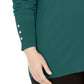 JM Collection Women's Green Solid Long Sleeve Scoop Neck T-Shirt Top Green Size 1X