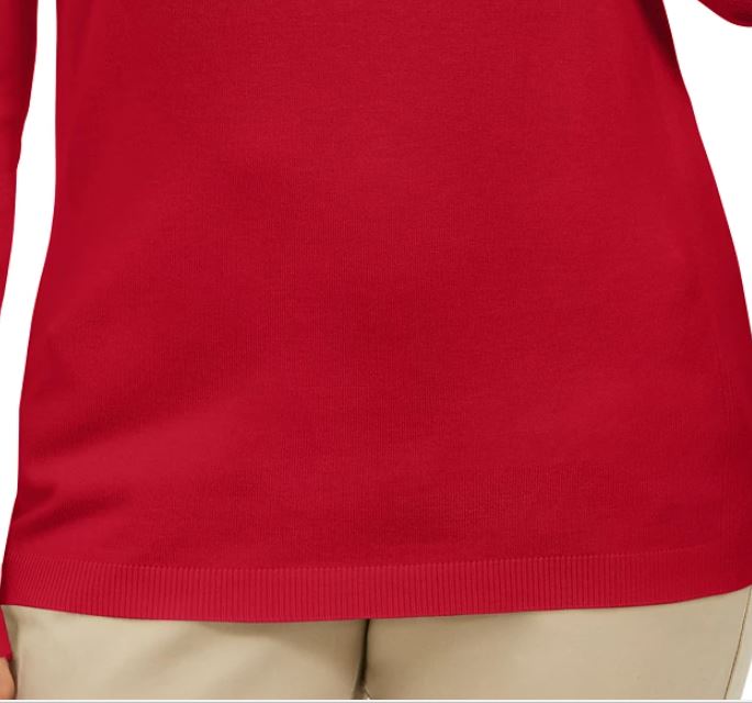 JM Collection Women's Stud Sleeve Pullover Turtleneck Sweater Red Size XX-Large