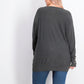 JM Collection Women's Dolman Sweater Grey Size 1X