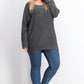 JM Collection Women's Dolman Sweater Grey Size 1X