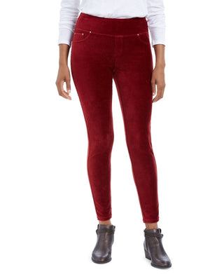 Style & Co Women's Skinny Corduroy Pants Wine Size Large