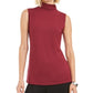 Alfani Women's Burgundy Sleeveless Mock Top  Size Xl Wine Size X-Large