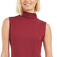 Alfani Women's Burgundy Sleeveless Mock Top  Size Xl Wine Size X-Large
