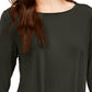 Alfani Women's High-Low Tunic Dark Black Size Small