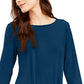 Alfani Women's Solid Swing Top  Blue Small