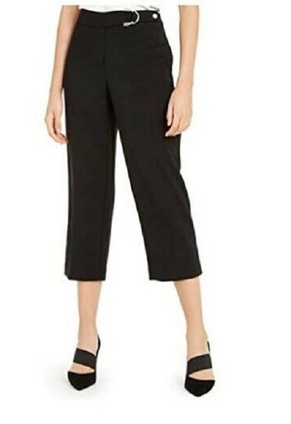 Alfani Women's D-Ring Culotte Pants Black Size Large