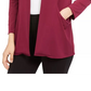 Alfani Women's Open-Front Cardigan Wine Size Small
