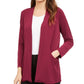 Alfani Women's Open Front Cardigan Wine Size XX-Large
