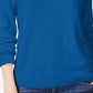 Karen Scott Women's Zip Back Mock Neck Sweater  Navy Size Small