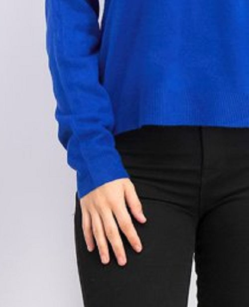 Karen Scott Women's Zip-Back Mock-Neck Sweater Navy Size X-Small