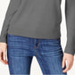 Karen Scott Women's Zip Back Mock Neck Sweater Charcoal Size Small