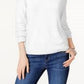Karen Scott Women's Zip-Back Mock-Neck Sweater White Size Small