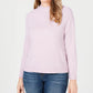 Karen Scott Women's Zip Back Mock Neck Sweater White Size Large