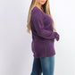 Karen Scott Women's Textured-Stripe Sweater Purple Size Large