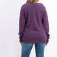 Karen Scott Women's Textured-Stripe Sweater Purple Size Large