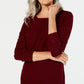 Karen Scott Women's Textured-Stripe Sweater  Red Size Medium