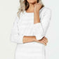 Karen Scott Women's Textured Stripe Sweater White Size XX-Large