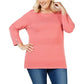 Karen Scott Women's Ottoman Stitch Sweater Pink Size Petite Medium