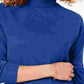 Karen Scott Women's Ribbed Long Sleeve Turtle Neck Sweater Navy Size X-Small