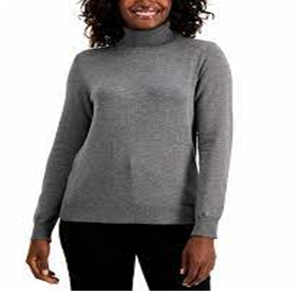 Karen Scott Women's Turtleneck Sweater Charcoal Size Small