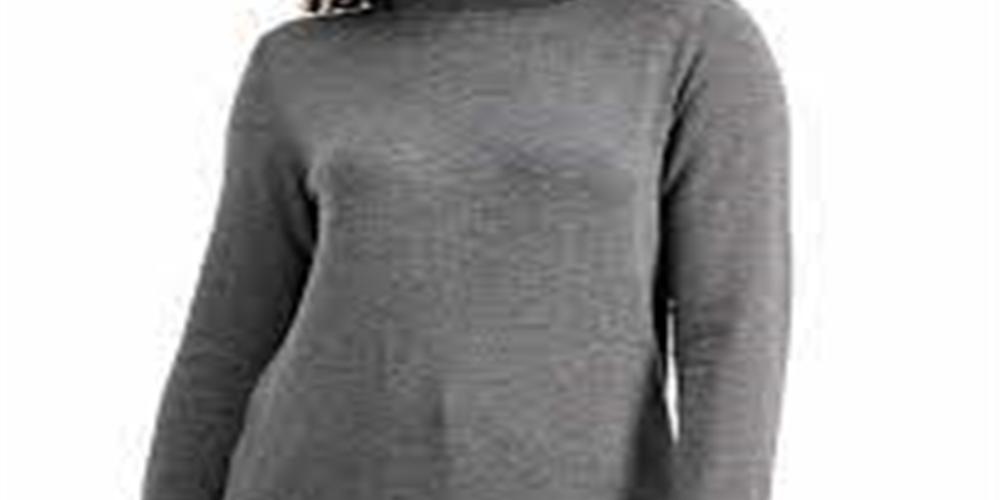 Karen Scott Women's Turtleneck Sweater Charcoal Size Small