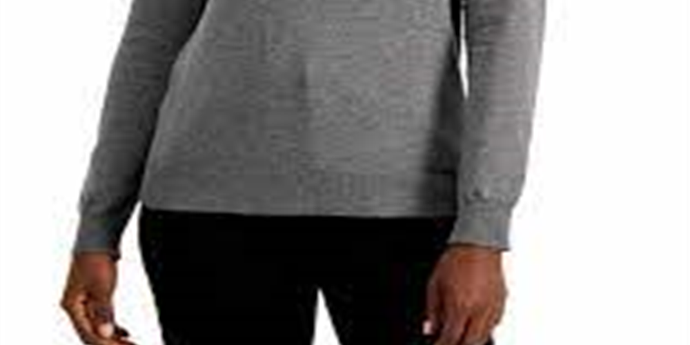 Karen Scott Women's Turtleneck Sweater Charcoal Size Small