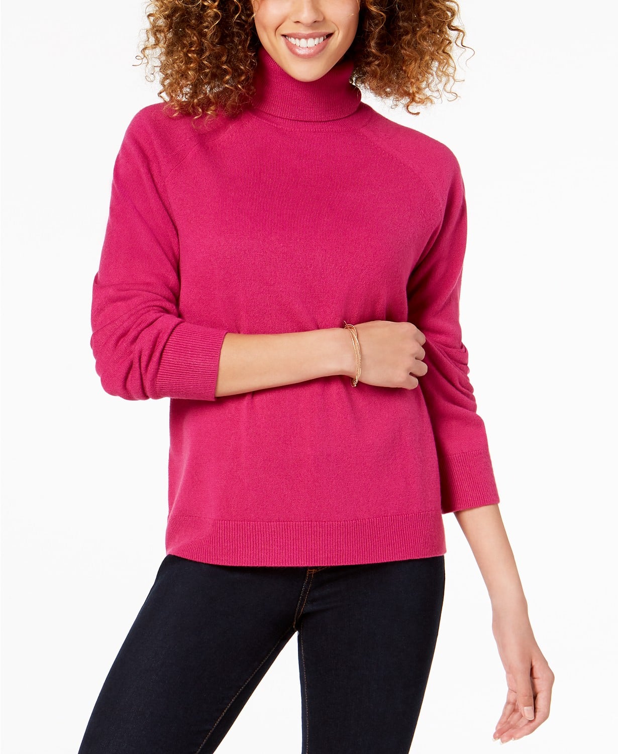 Karen Scott Women's Turtleneck Sweater Pink Size Extra Large