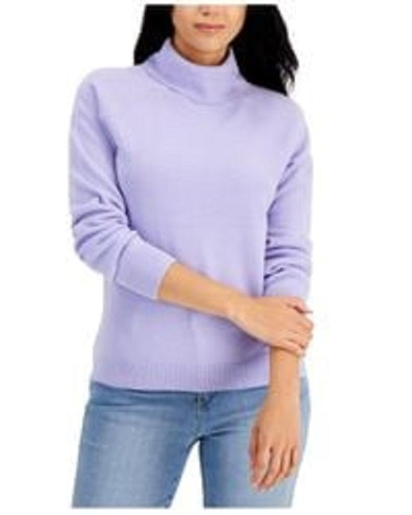 Karen Scott Women's Turtleneck Sweater Purple Size Small
