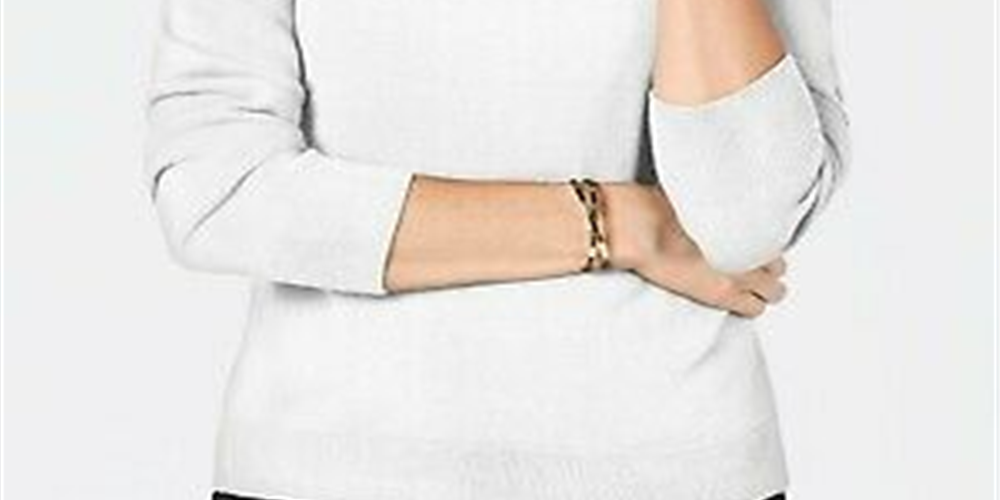 Karen Scott Women's Turtleneck Sweater White Size Large