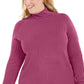 Karen Scott Women's Plus Size Turtleneck Luxsoft Sweater Purple Size 2X