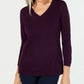 Karen Scott Women's V Neck Sweater Purple Size X-Small