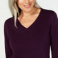 Karen Scott Women's V Neck Sweater Purple Size X-Small