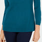 Karen Scott Women's V-Neck Sweater Teal X-Small