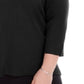Karen Scott Women's Plus Size V-Neck Luxsoft Sweater Black Size 1X