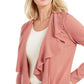 Karen Scott Women's Ruffle-Front Cardigan Pink Size XX Large