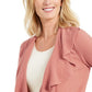 Karen Scott Women's Ruffle-Front Cardigan Pink Size XX Large