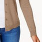 Karen Scott Women's Bead-Button Cardigan Brown Size X-Small