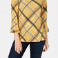 Charter Club Women's Plaid Bell-Sleeve Gold Size XX Large