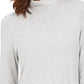 Charter Club Women's Heathered Ribbed Turtleneck Top Grey Size Small